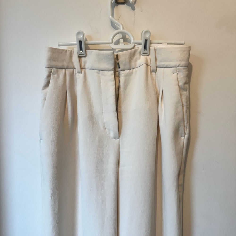 Aritzia Cream Straight Leg Pants